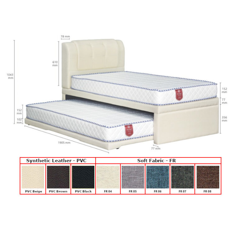 Adora 3 In 1 Pull Out Bed + Mattress Promotion Uniko Furniture